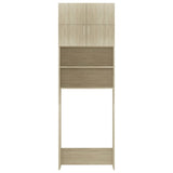 Wasmachinekast 64X25,5X190 Cm Bewerkt Hout Sonoma Eikenkleurig