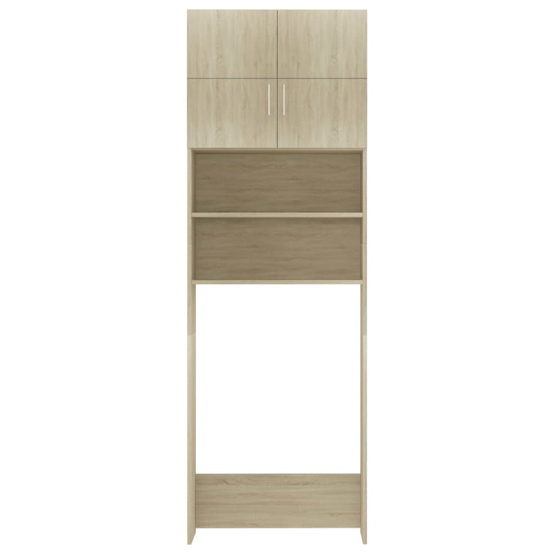 Wasmachinekast 64X25,5X190 Cm Bewerkt Hout Sonoma Eikenkleurig