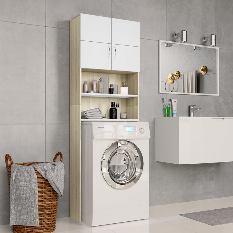 Wasmachinekast 64X25,5X190 Cm Bewerkt Hout