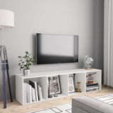 Boekenkast/Tv-Meubel 36X30X143Cm Bewerkt Hout Kleurig