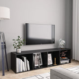 Boekenkast/Tv-Meubel 36X30X143Cm Bewerkt Hout Kleurig