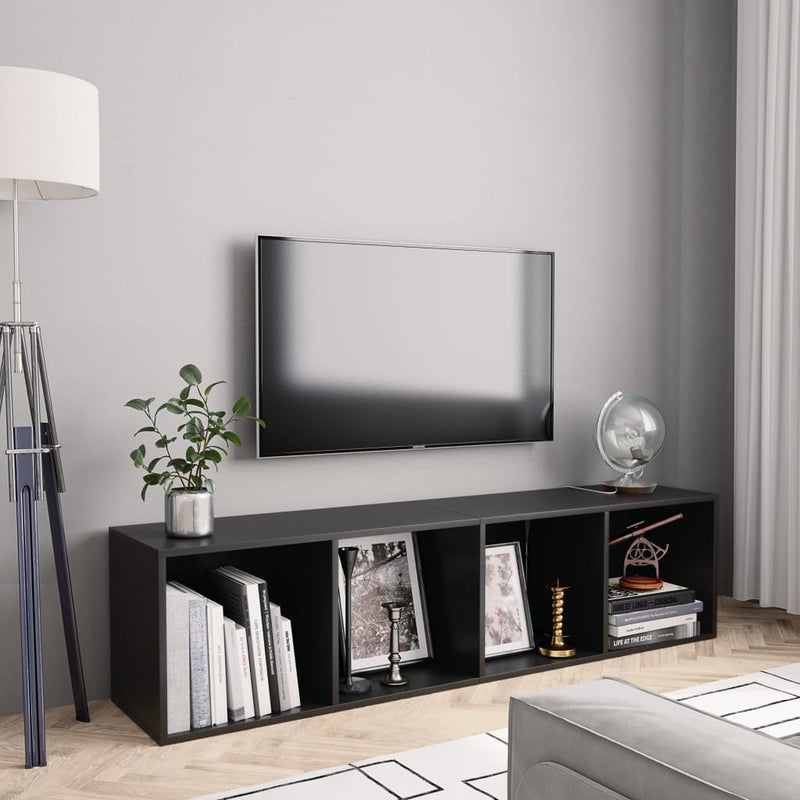Boekenkast/Tv-Meubel 36X30X143Cm Bewerkt Hout Kleurig