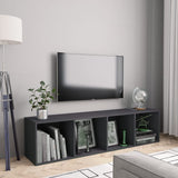 Boekenkast/Tv-Meubel 36X30X143Cm Bewerkt Hout Kleurig