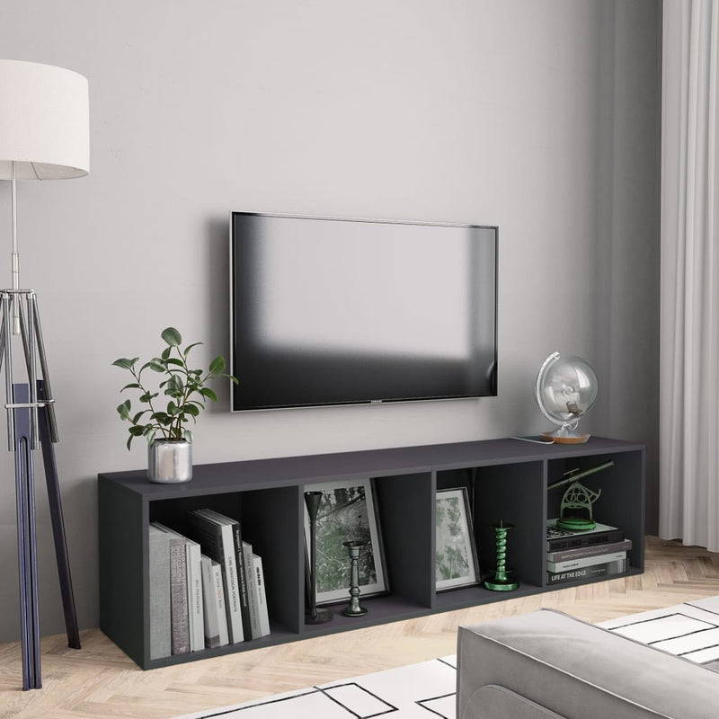 Boekenkast/Tv-Meubel 36X30X143Cm Bewerkt Hout Kleurig