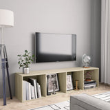 Boekenkast/Tv-Meubel 36X30X143Cm Bewerkt Hout Kleurig