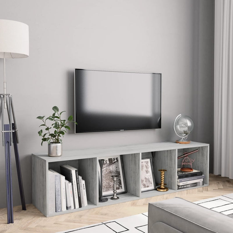 Boekenkast/Tv-Meubel 36X30X143Cm Bewerkt Hout Kleurig