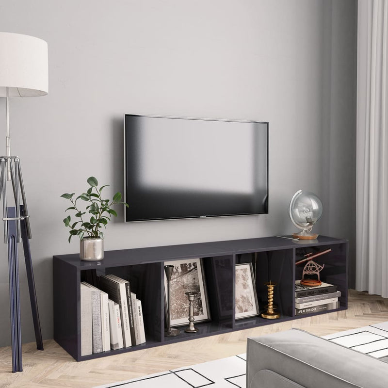 Boekenkast/Tv-Meubel 36X30X143Cm Bewerkt Hout Kleurig