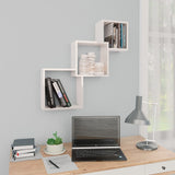 Wandplanken Kubus 68X15X68Cm Bewerkt Hout Kleur
