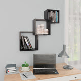 Wandplanken Kubus 68X15X68Cm Bewerkt Hout Kleur