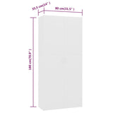 Schoenenkast 80X35,5X180 Cm Bewerkt Hout