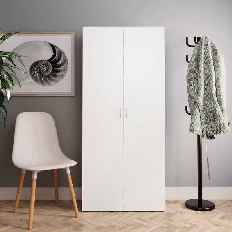 Schoenenkast 80X35,5X180 Cm Bewerkt Hout