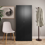 Schoenenkast 80X35,5X180 Cm Bewerkt Hout