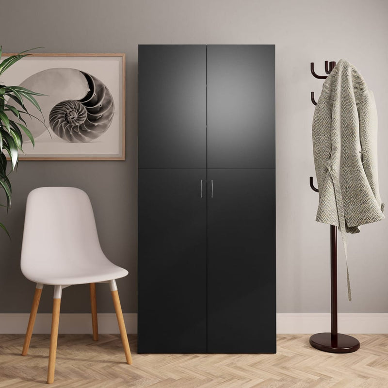 Schoenenkast 80X35,5X180 Cm Bewerkt Hout