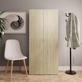Schoenenkast 80X35,5X180 Cm Bewerkt Hout