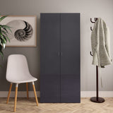 Schoenenkast 80X35,5X180 Cm Bewerkt Hout