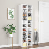 Schoenenkast 54X34X183 Cm Spaanplaat Ambachtelijk Eikenkleurig