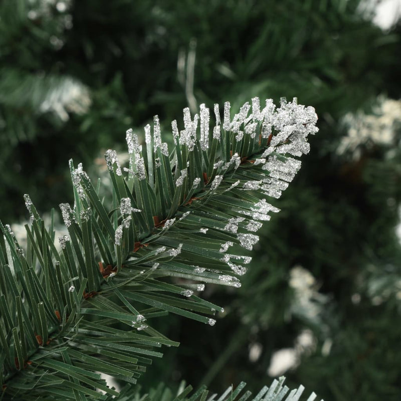 Kunstkerstboom Met Dennenappels En Glitter 210 Cm Groen En Wit