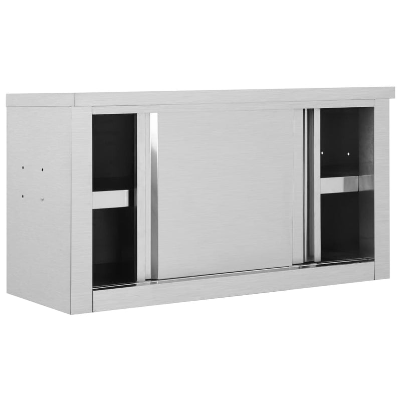 Keukenwandkast Met Schuifdeuren Roestvrij Staal