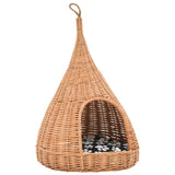 Kattenhuis Met Kussen Tipi 40X60 Cm Natuurlijk Wilgen