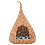 Kattenhuis Met Kussen Tipi 40X60 Cm Natuurlijk Wilgen
