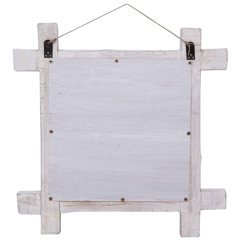 Spiegel Houtblokken 70X70 Cm Massief Gerecycled Hout
