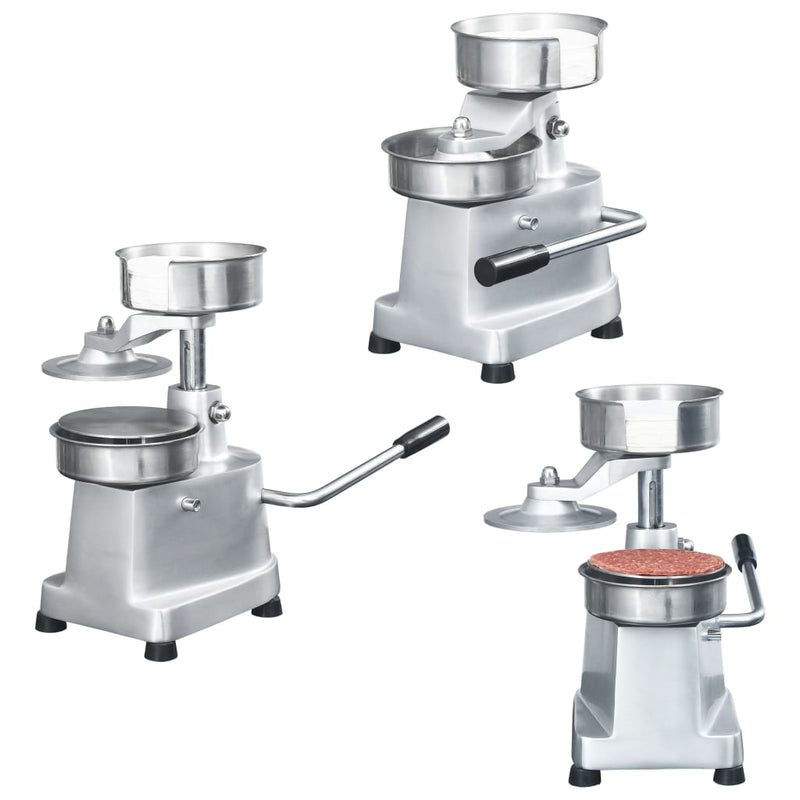 Hamburgerpersmachine Met 500 Scheidingsbladen 10 Cm Aluminium