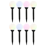 Led-Solarlampen Rond 15 Cm Rgb 4 St