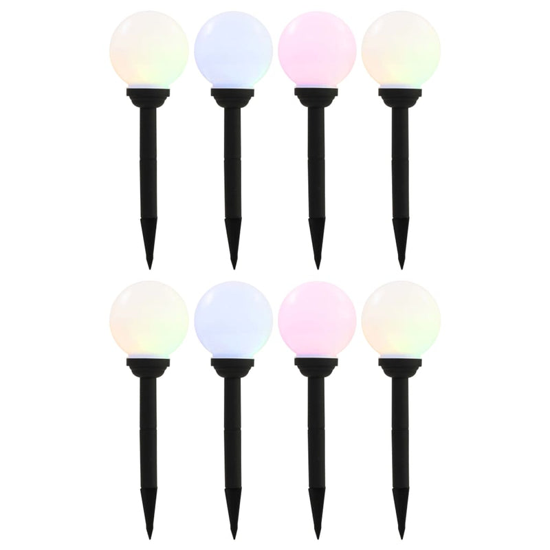 Led-Solarlampen Rond 15 Cm Rgb 4 St
