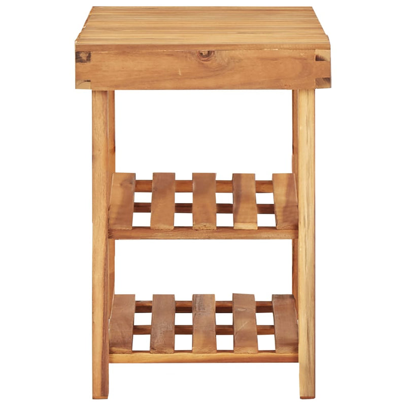Schoenenrek 90X32X46 Cm Massief Acaciahout Blauw