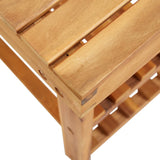 Schoenenrek 90X32X46 Cm Massief Acaciahout Blauw