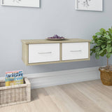 Wandkast 60X26X18,5 Cm Bewerkt Hout Artisanaal Eikenkleur