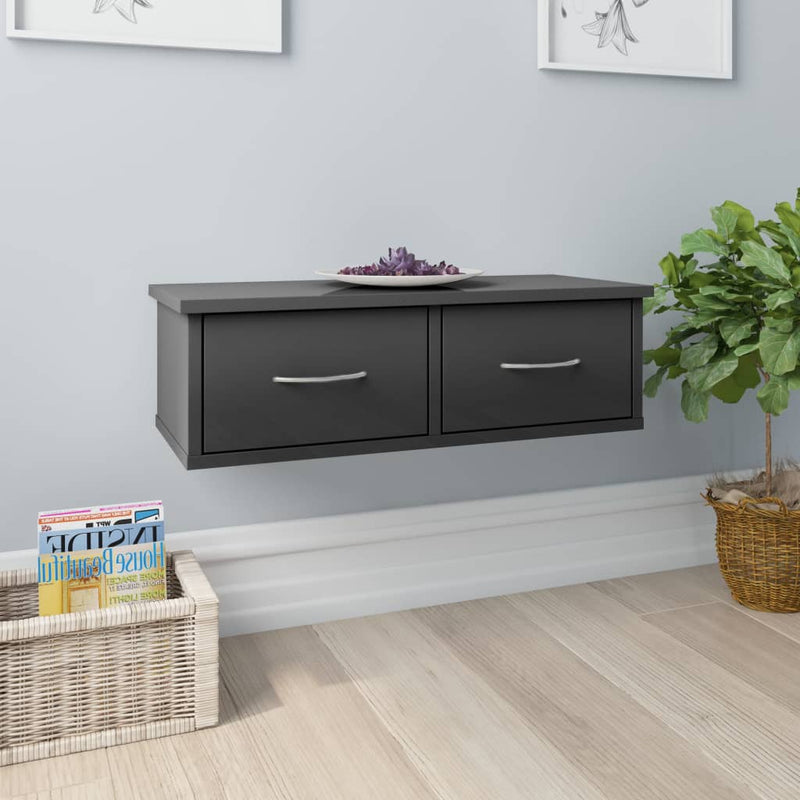 Wandkast 60X26X18,5 Cm Bewerkt Hout Artisanaal Eikenkleur