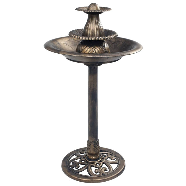 Vogelbadje Met Fontein 50X91 Cm Kunststof Kleurig