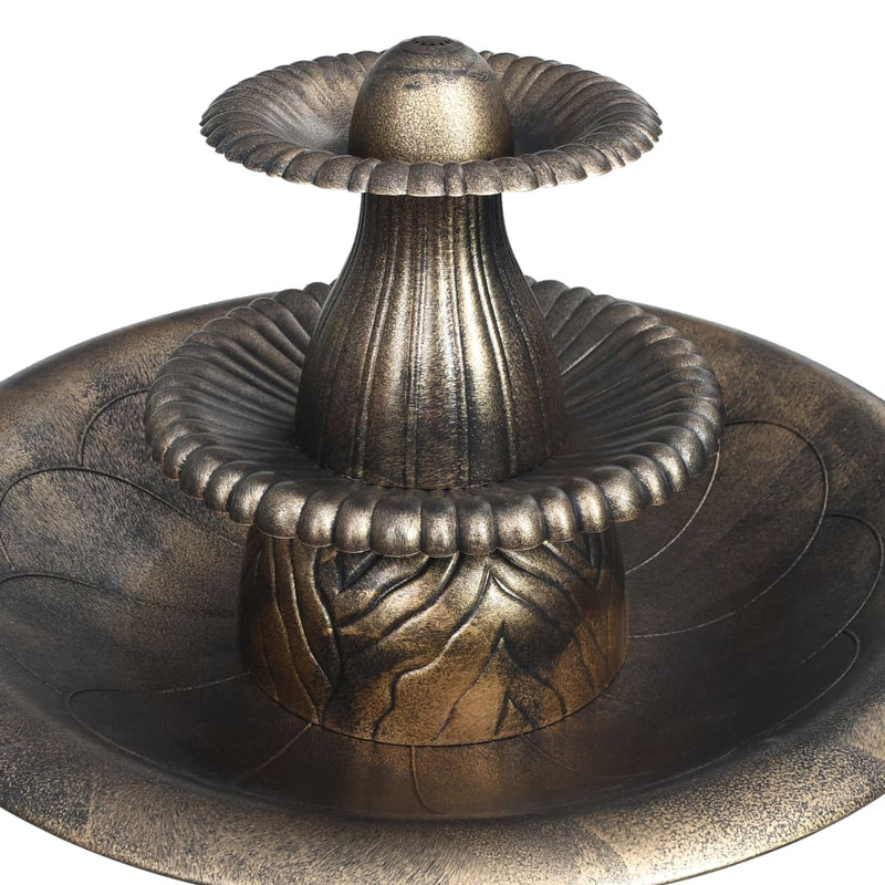 Vogelbadje Met Fontein 50X91 Cm Kunststof Kleurig