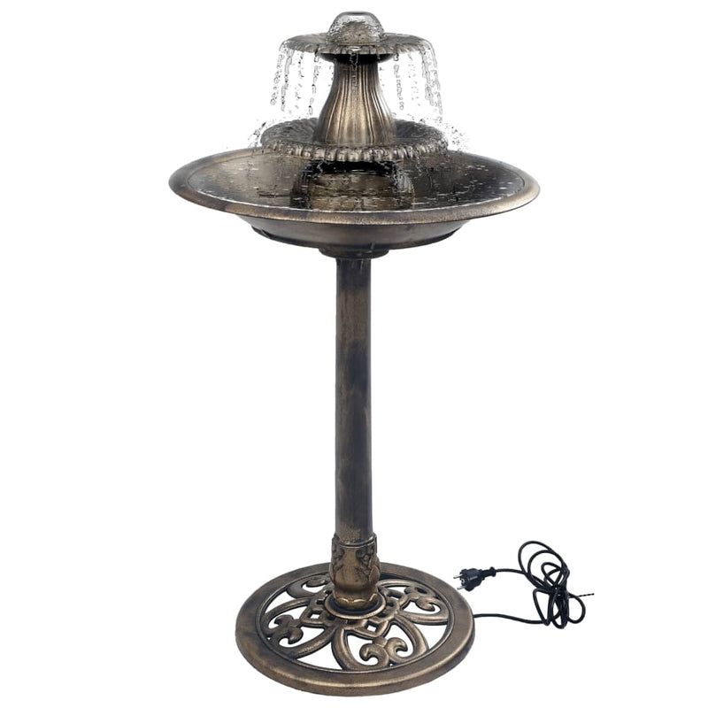 Vogelbadje Met Fontein 50X91 Cm Kunststof Kleurig