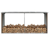 Haardhoutschuur 330X92X153 Cm Gegalvaniseerd Staal