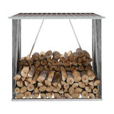 Haardhoutschuur 163X83X154 Cm Gegalvaniseerd Staal
