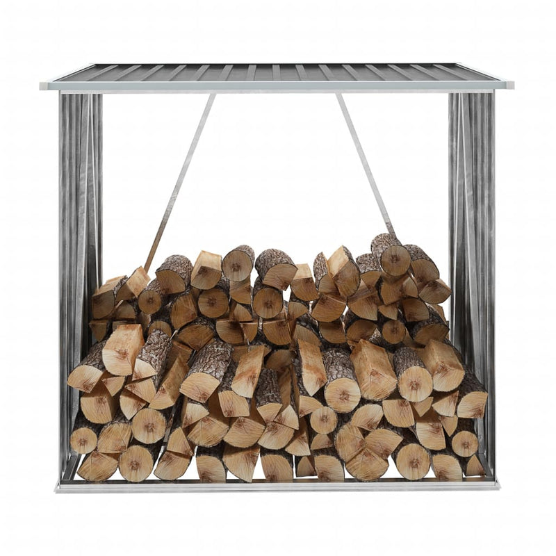 Haardhoutschuur 163X83X154 Cm Gegalvaniseerd Staal