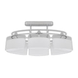 Plafondlamp Met Ellipsvormige Glazen Kappen 2 St E14