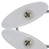 Plafondlamp Met Ellipsvormige Glazen Kappen 2 St E14