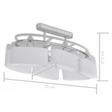 Plafondlamp Met Ellipsvormige Glazen Kappen 2 St E14