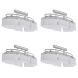 Plafondlamp Met Ellipsvormige Glazen Kappen 4 St E14