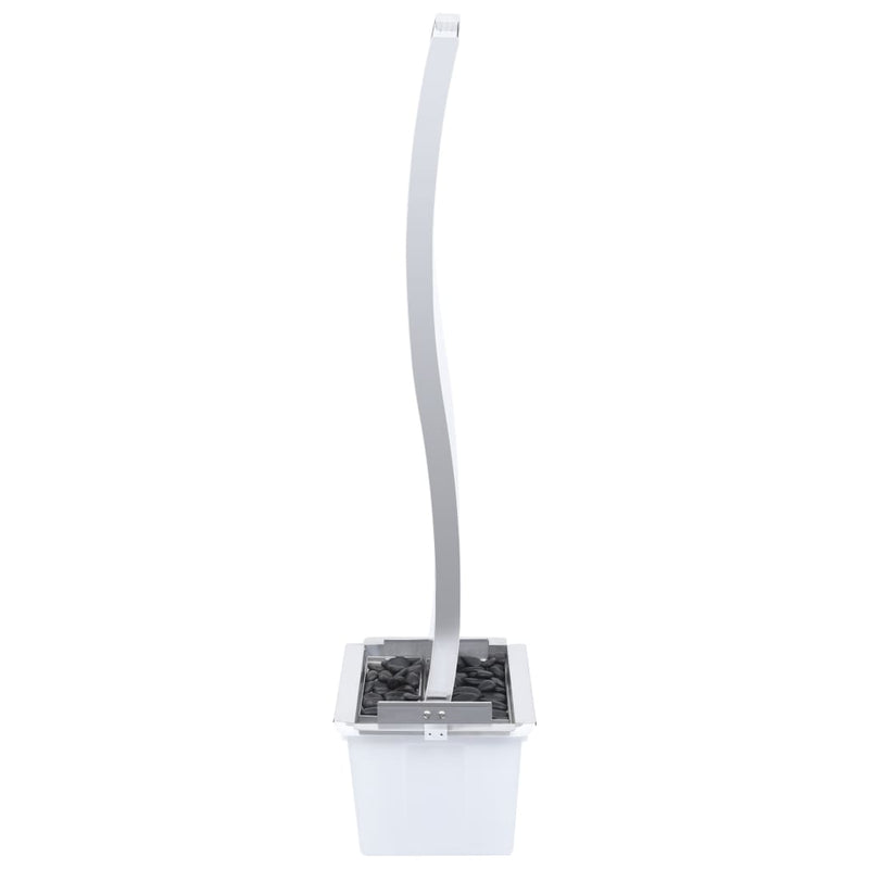 Tuinfontein Met Pomp Gebogen Roestvrij Staal