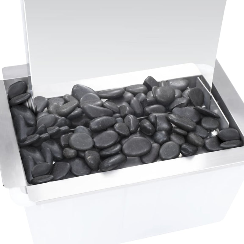 Tuinfontein Met Pomp Gebogen Roestvrij Staal