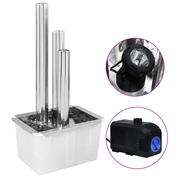 Tuinfontein Roestvrij Staal Zilverkleurig