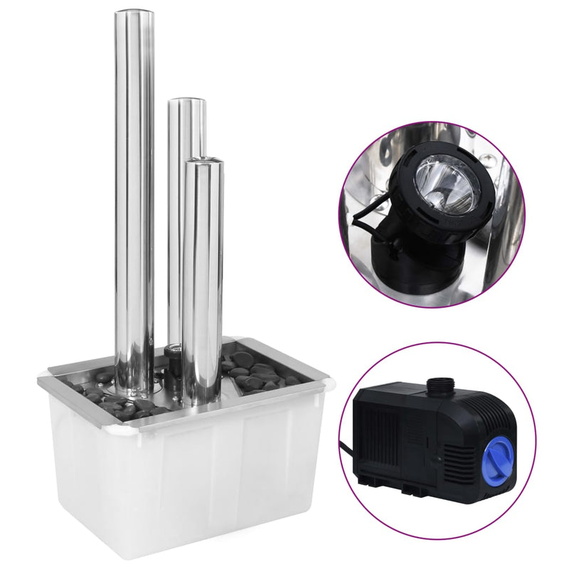 Tuinfontein Roestvrij Staal Zilverkleurig