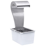 Tuinwaterval 52,4X34,2X82 Cm Roestvrij Staal Zilverkleurig