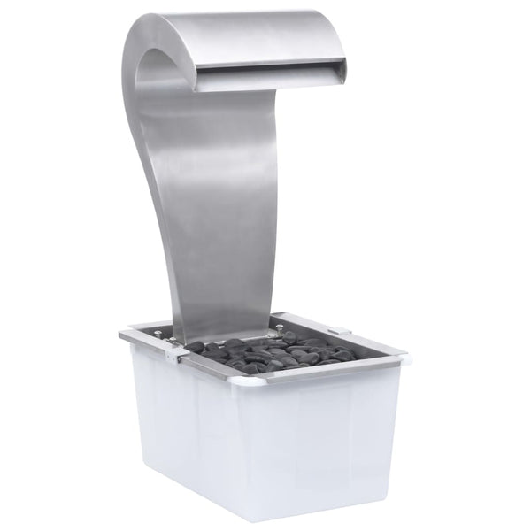 Tuinwaterval 52,4X34,2X82 Cm Roestvrij Staal Zilverkleurig