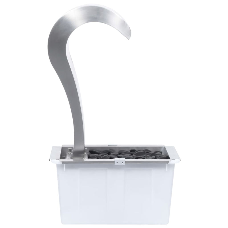 Tuinwaterval 52,4X34,2X82 Cm Roestvrij Staal Zilverkleurig