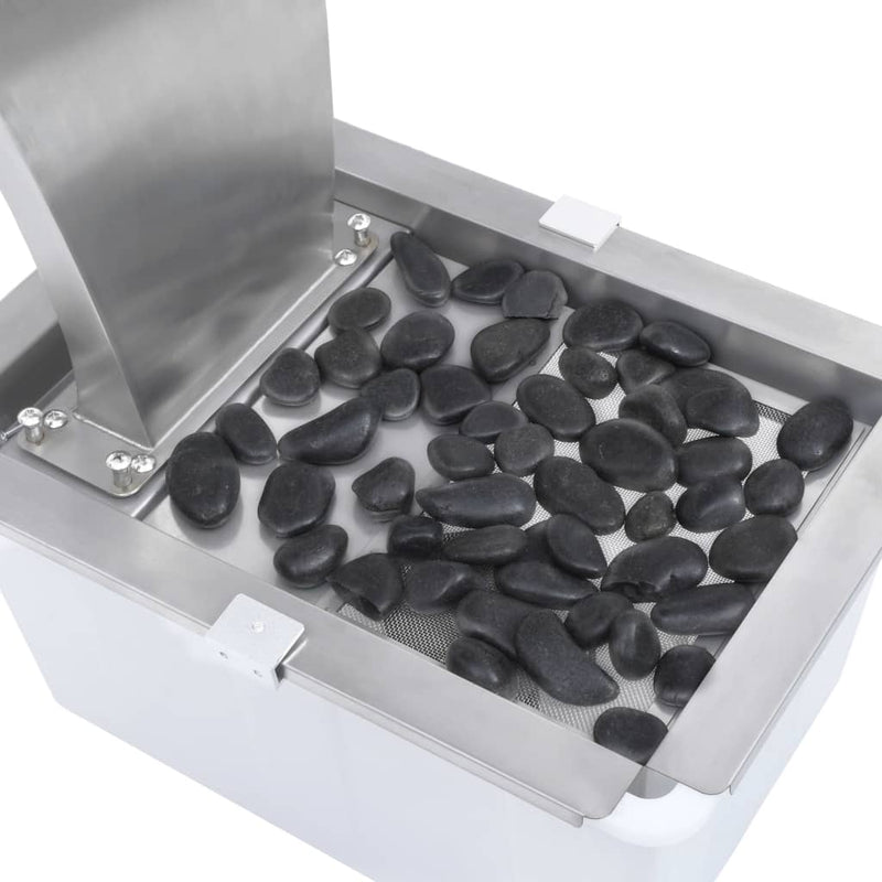 Tuinwaterval 52,4X34,2X82 Cm Roestvrij Staal Zilverkleurig